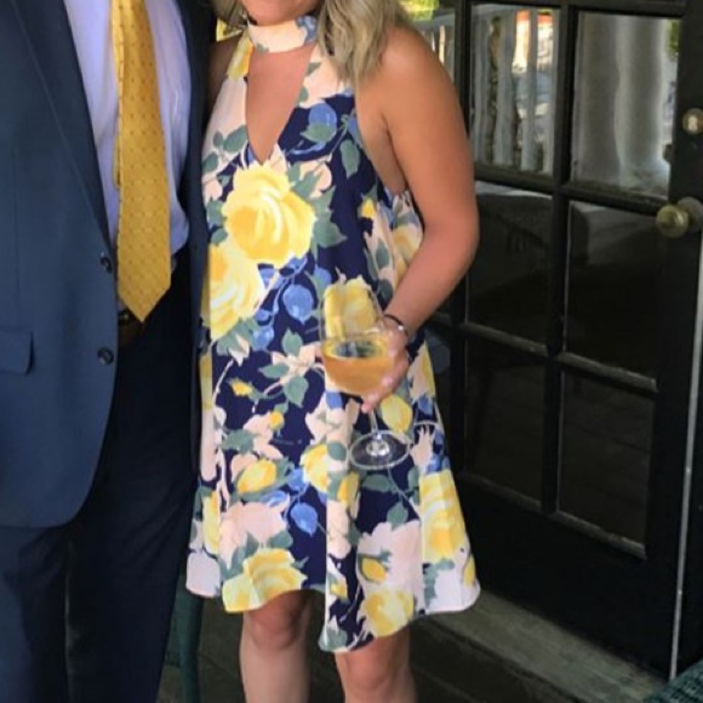 Floral cut out dress